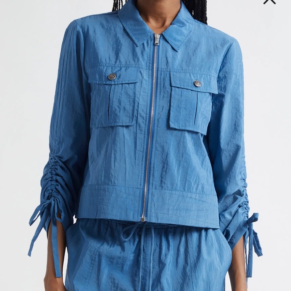 Cinq à Sept Women’s Designer Teal Utility Jacket Size 6 Blue Dale - Picture 6 of 8